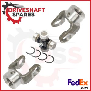U-Joint Assembly 5-170X + 2X 10-4-43 1000 Series Yokes Ø0.812 "x 0.25 Keyway.