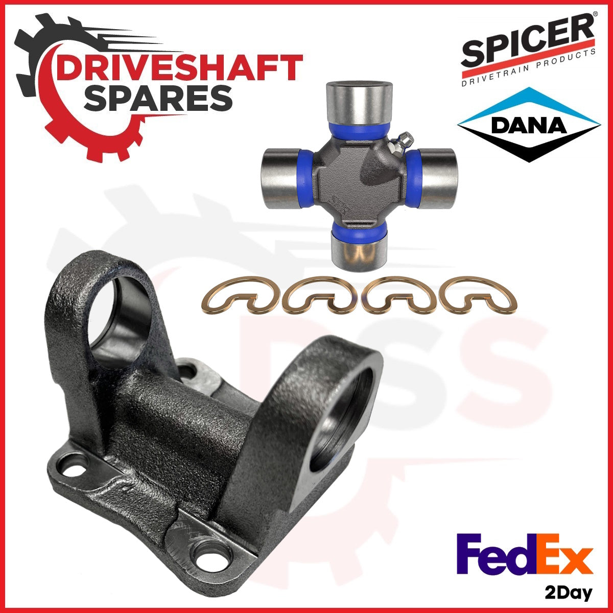 2-2-1309 Flange Yoke 1310 series + 5-153X SPICER U-Joint 1310 Series (KIT)