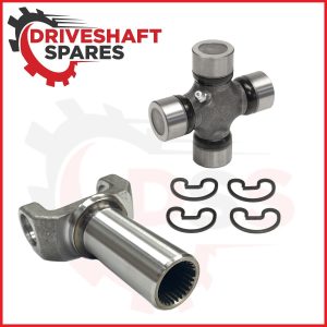 2-3-4911X, Transmission Slip Yoke 1310 Series + 5-153X U-Joint 1310 Series.
