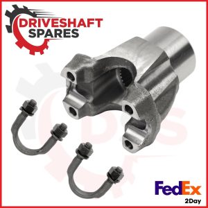 2-4-JK03 End Yoke - Splined Bore 1310 Series, CV Style + 2-94-28X U-Bolt Kit