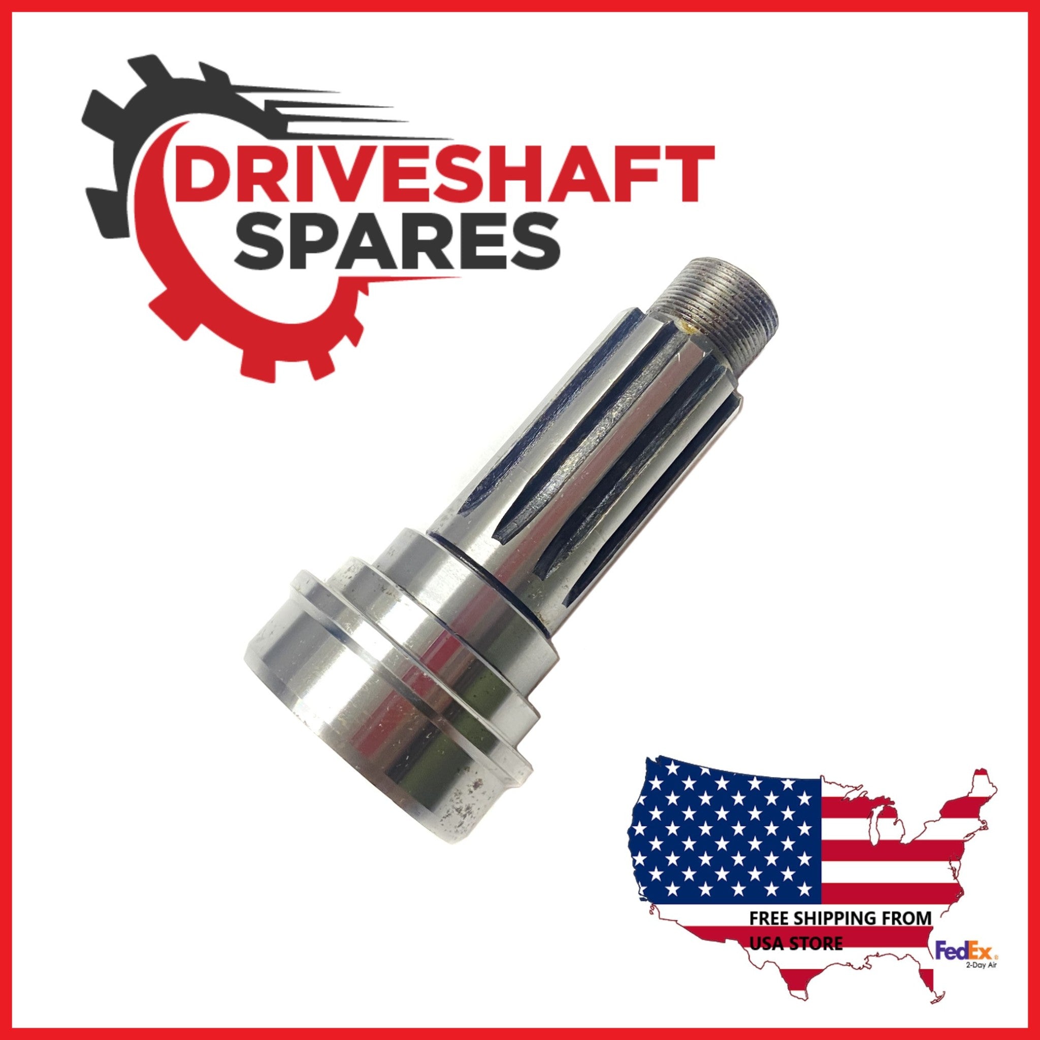 2-53-1191, Midship Stub 1.375x10 spline, Ø2.500 X .083 tube, Bearing Dia 1.378