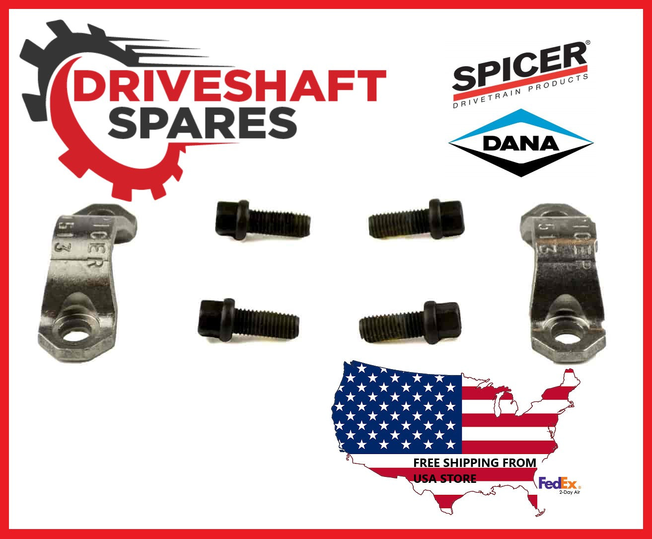 2-70-28X Genuine Spicer Universal Joint Strap and Bolt Kit 1310/1330