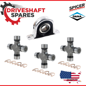 210866-1X, Center Support Bearing + (3X) 5-160X, SPICER U-Joints For F250, F350.