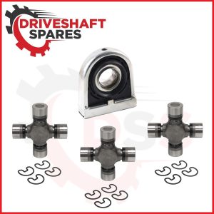211848-1X + 5-1410X U-Joints, Rear Driveshaft Kit for 1995-2002 DODGE RAM 2500.