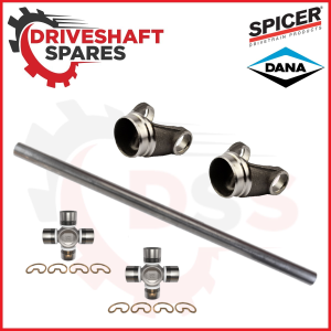 74" SPICER Tube 2.5"x.083" + 2X Weld Yokes + 2X 5-1350X U-Joints Life Series.