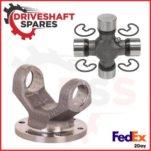 3-2-1239, Circular Flange Yoke - 6 Hole (1410) + 5-160X U-Joint 1410 Series.