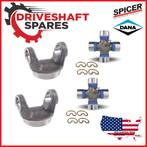 3-28-57, (1350) two Weld Yokes, 3.000 X .083 + 5-178X, SPICER U-Joint - (1350).
