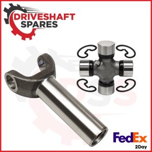 3-3-5551X, Transmission Slip Yoke 1350 Series + 5-178X, U-Joint 1350 Series.