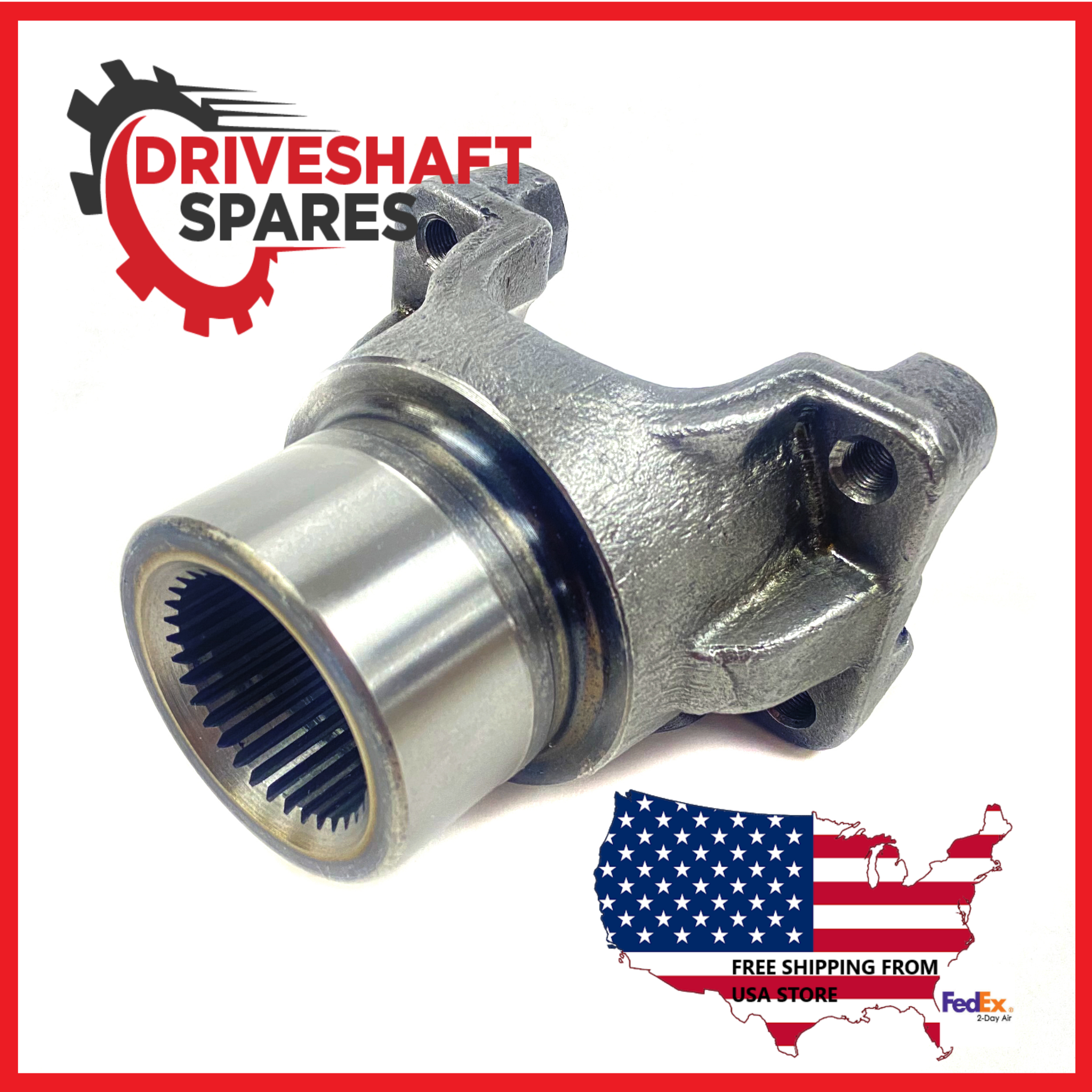 End Yoke Assy - Splined Bore 1480 series, Strap Style, 1.774x34 spline, 2.500