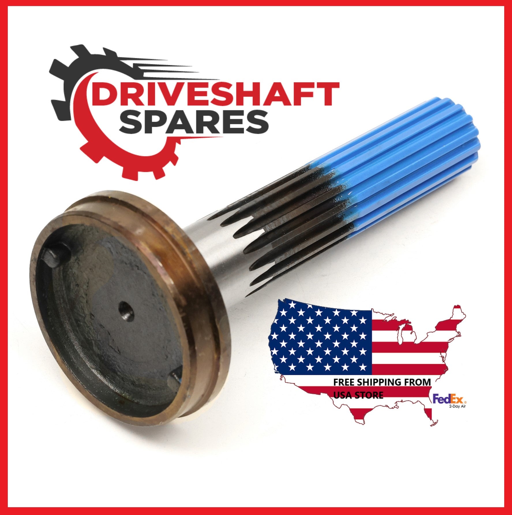 (NEW) Splined 3-53-1191 Midship Tube Shaft 1.562x16 spline, Ø4.000 X .083 tube - Image 2