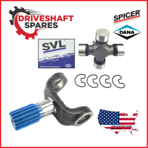 3-82-1191 Yoke Shaft 16 Spline + 5-160X15 Spicer U-Joint SVL 1410 Series OSR.