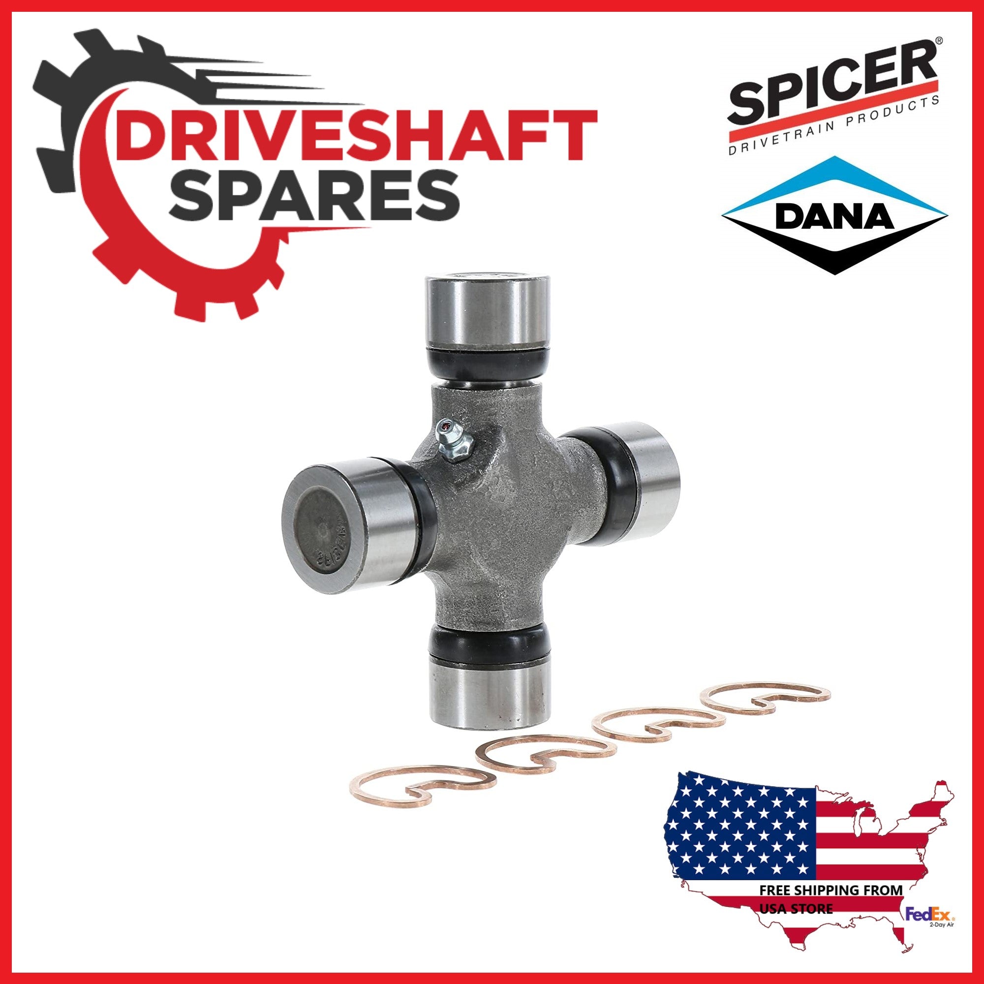 3-2-159, Flange Yoke 1410 Series + 5-160X, 1410 Series, SPICER U-Joint. - Image 3
