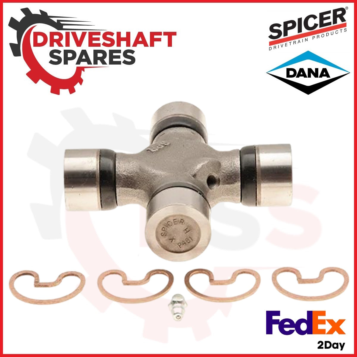 3-2-1239, Circular Flange Yoke (1410) + 5-160X SPICER U-Joint 1410 Series. - Image 3