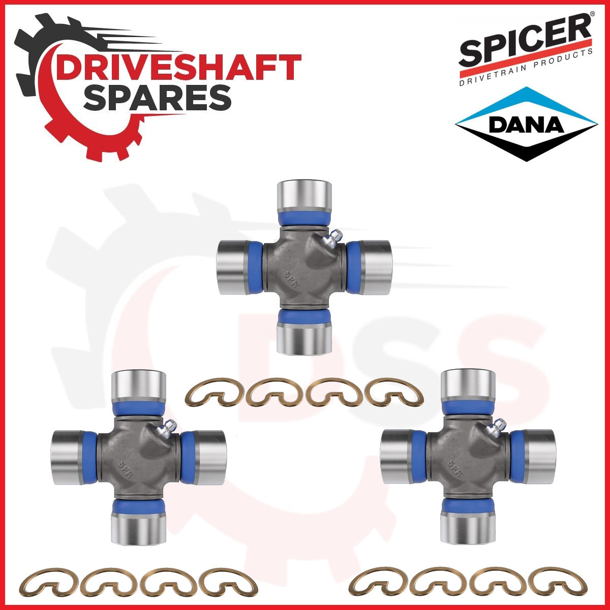 OEM DANA SPICER CARRIER BEARING and 3 U-JOINTS Kit FORD F250 F350 2WD DRIVESHAFT - Image 3
