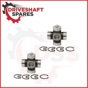 Twin Set of 5-443X Greaseable U-Joint 1210 Series Outside Snap Rings