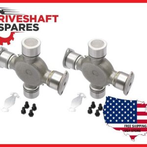 TWO X NEW 5-676X Half Round Combination Greaseable Universal Joint 1810 Series
