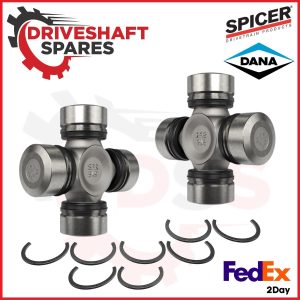 TWO SPICER Internal Snap Ring U-Joint's for Front Axle Dodge Ram 1310WJ Series