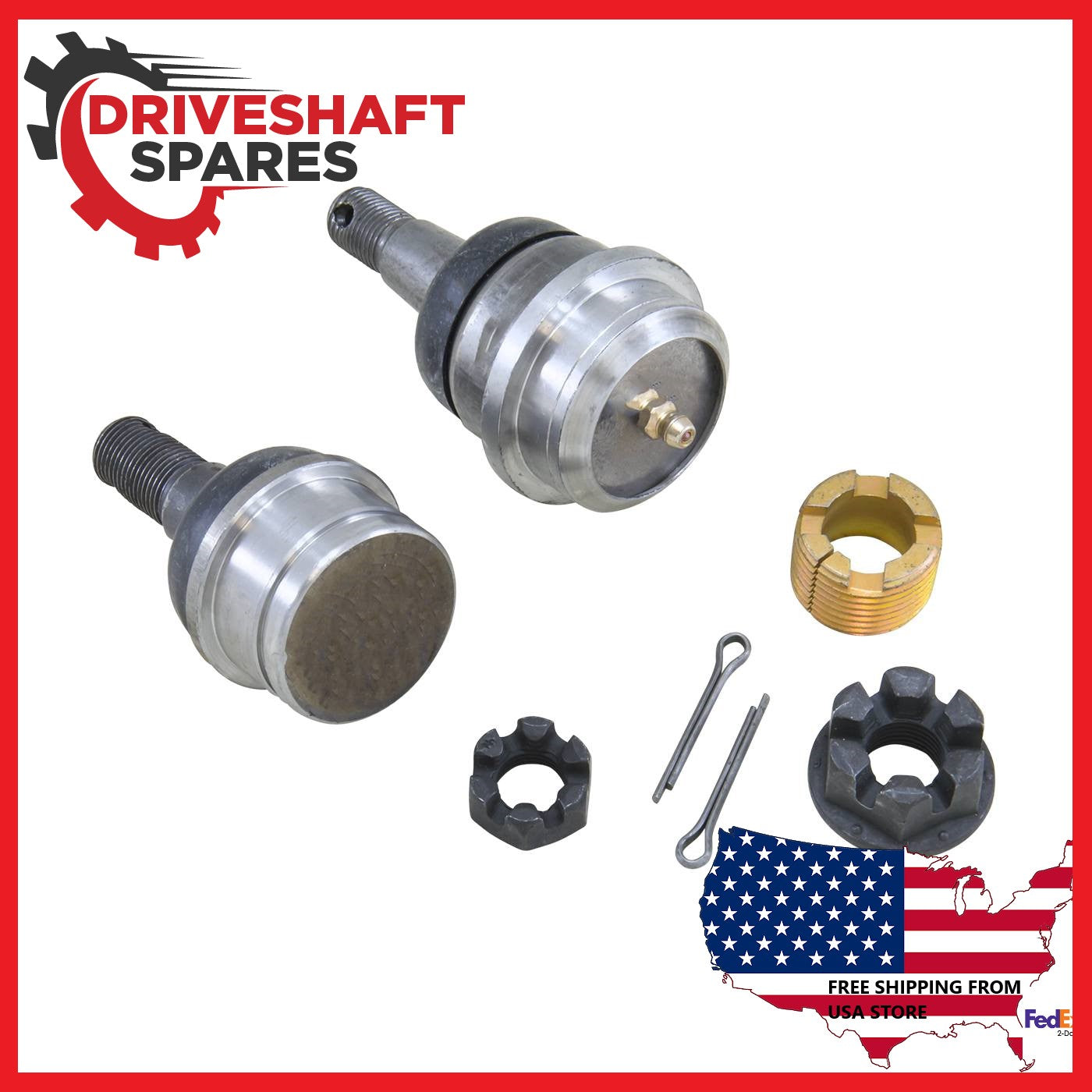 Ball Joint Kit Jeep Wrangler Cherokee Comanche Dana 30 or 44 Both Sides - Image 2