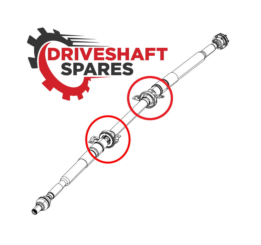 Rear Driveshaft Front & Rear Center Bearing 2014-2018 Jeep Cherokee 52123612AE