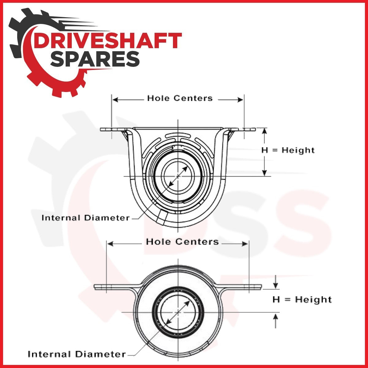 Ford Explorer 2.3-3.0L / Lincoln Aviator 3.0L Center Support Carrier Bearing - Image 2