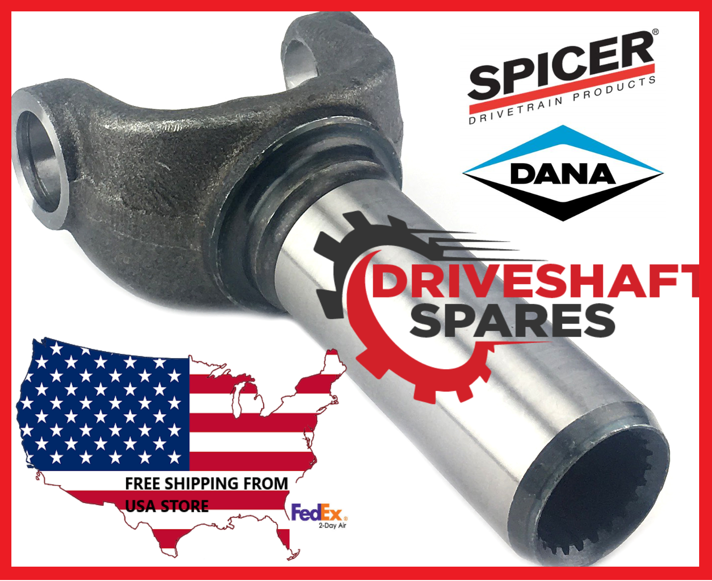 2-3-02274X Dana Spicer 1330 Toyota Tacoma 2WD 23 Spline Driveshaft Slip Yoke
