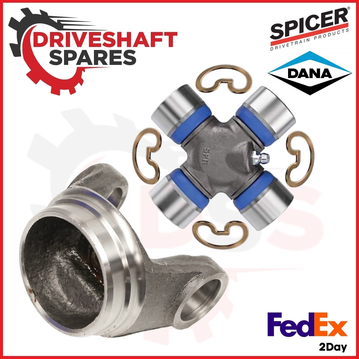 3-28-57, (1350) Weld Yoke, 3.000 X .083 + 5-178X, SPICER U-Joint - (1350).