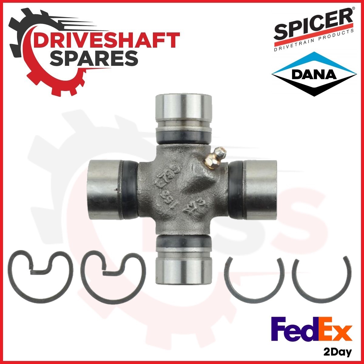 5-3205X Spicer Universal Joint 1350/S44 Series - Inside & Outside Snap Rings - Image 2