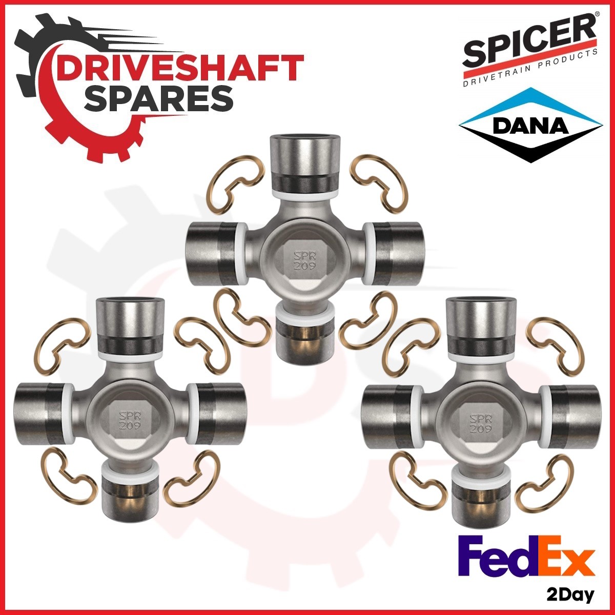Driveshaft Carrier Bearing and U Joint Kit Spicer Life Ford F250 F350 4X4 - Image 3