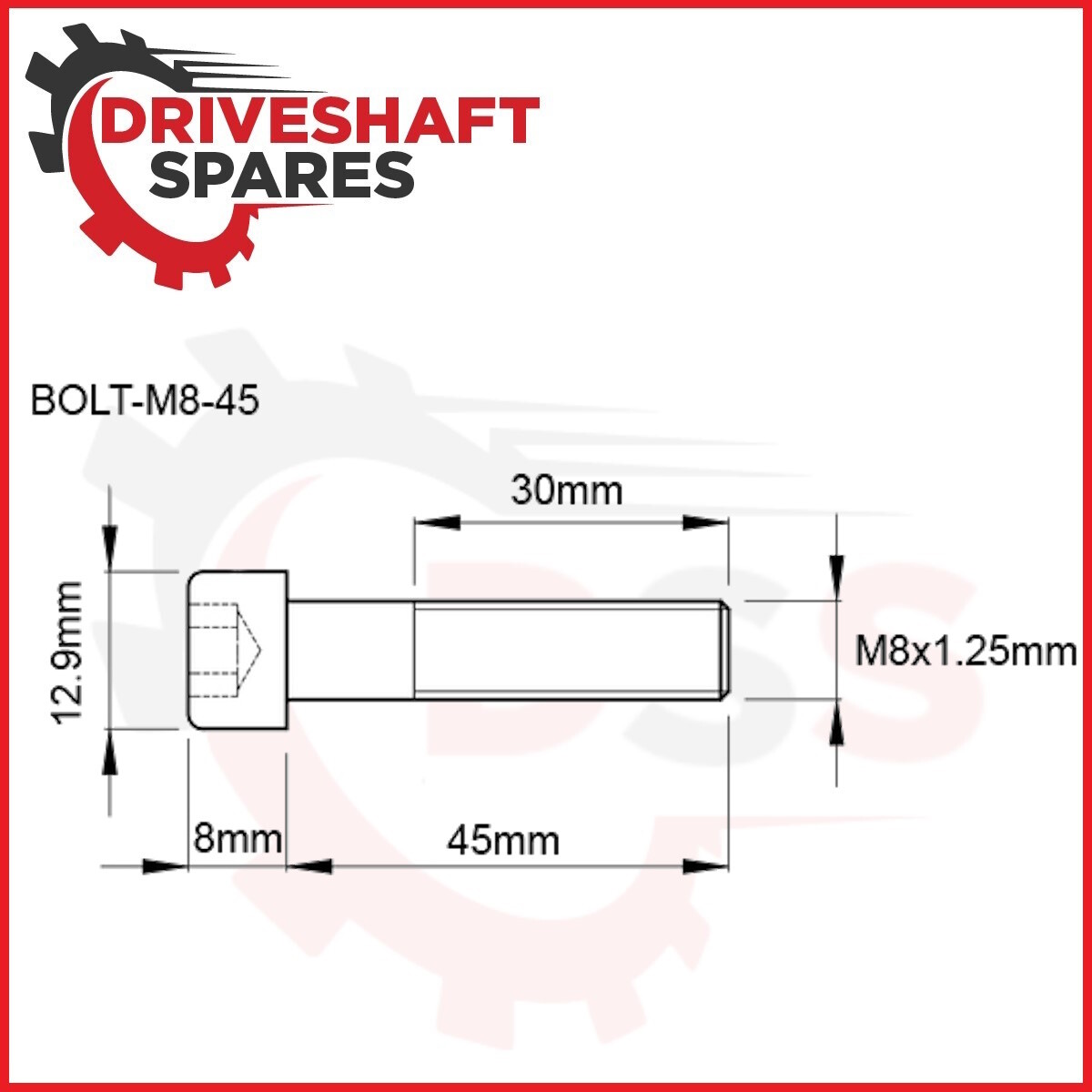 Jeep Liberty 2002-2007 Front Driveshaft CV Joint Bolts - High Tensile x6 - Image 2