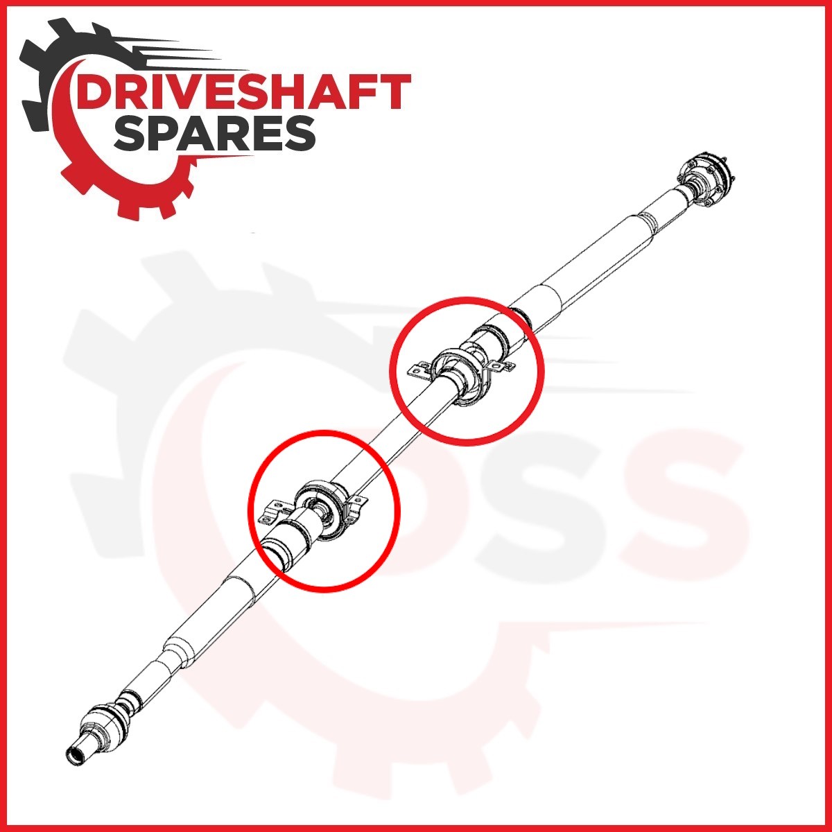 Rear Driveshaft Front & Rear Center Bearing 2014-2018 Jeep Cherokee 52123612AE - Image 4
