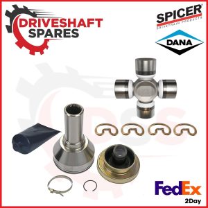 Front Shaft CV Joint + Spicer 5-1310X U-Joint Kit fits Dodge Durango & RAM 1500.