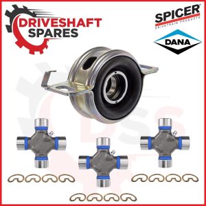 Toyota Tacoma (2005-2015) CBTT, Center Bearing + 5-213XS  SPICER U-Joints (X3)