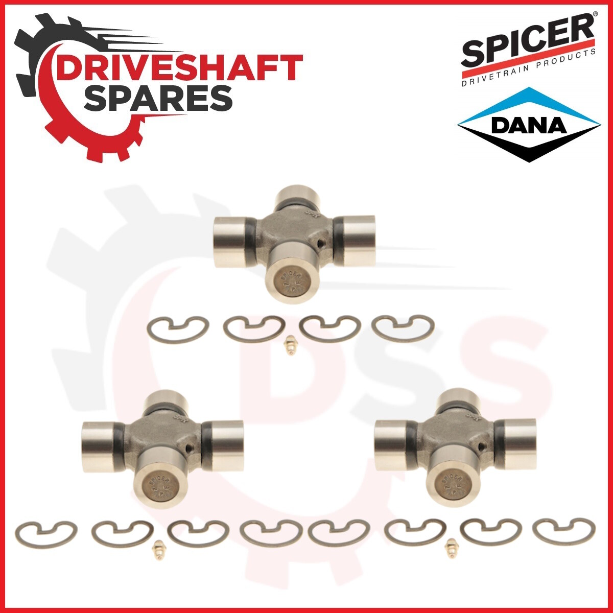 SPICER Ford F450 & F550 Super Duty 4X4 Rear Driveshaft Kit - Ujoints & Carrier - Image 3