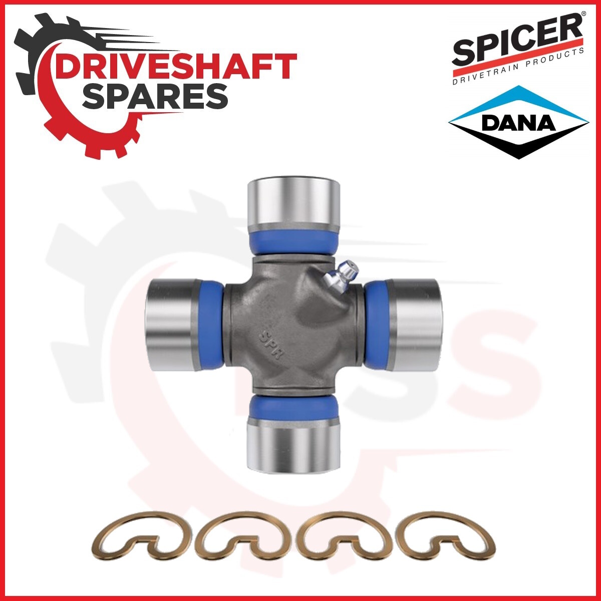 5-178X, SPICER U-Joint - Outside Snap Rings 1350 Series, Greaseable.