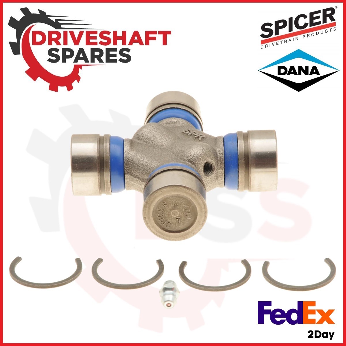 Genuine Spicer U-Joint 5-3147X Inside Snap Rings MECHANICS S44 Series Greaseable - Image 2