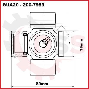 200-7989 WEASLER 36mm x 89mm Walterscheid 2500 Cross And Bearing Kit