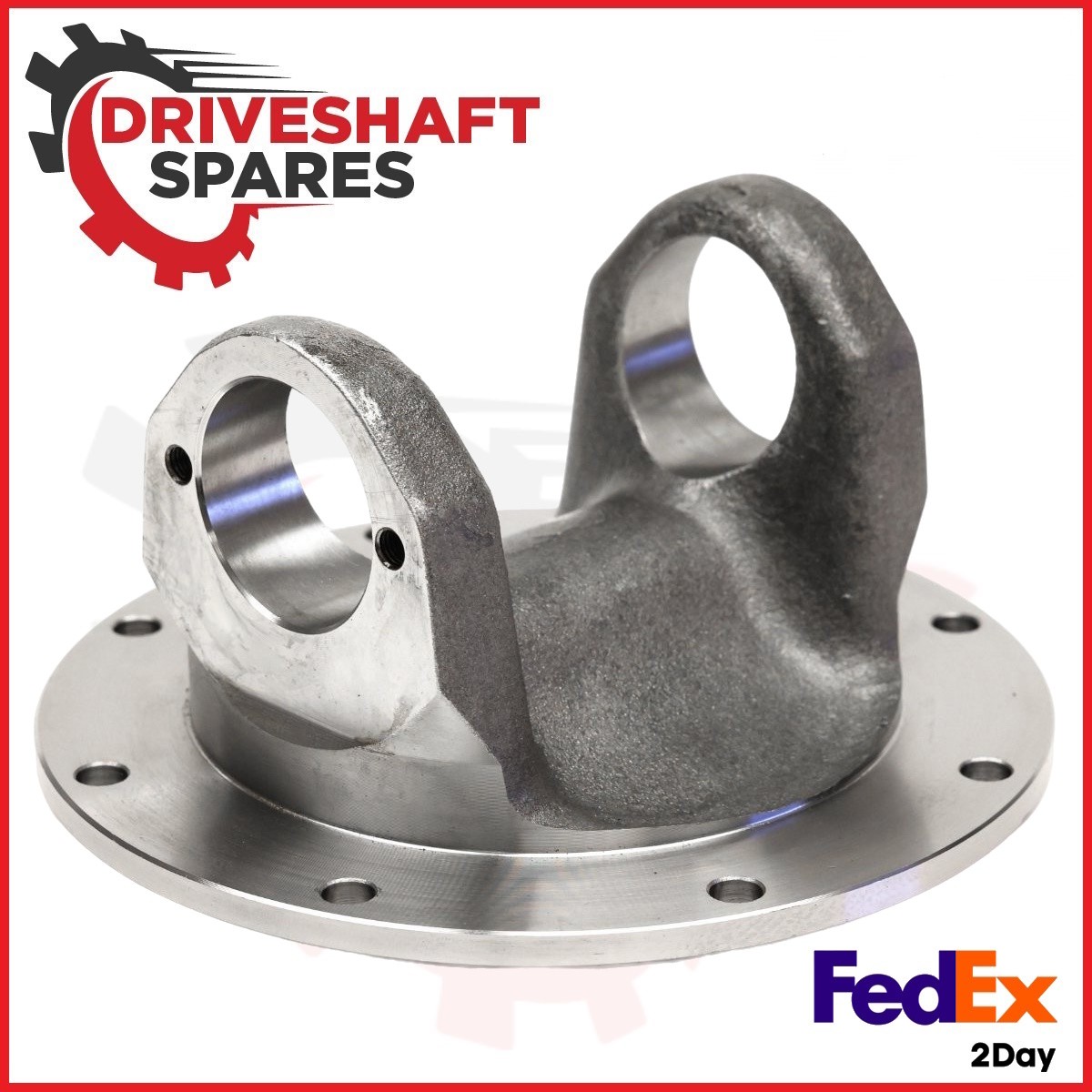 5-2-629, 1610 Driveshaft Flange Yoke - Bearing plate style 8x .375 - DRILLED.