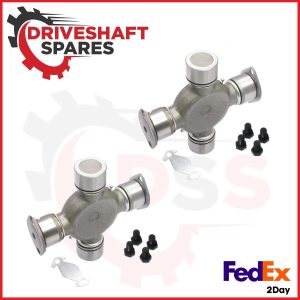 TWO X NEW 5-676X Half Round Combination Greaseable Universal Joint 1810 Series