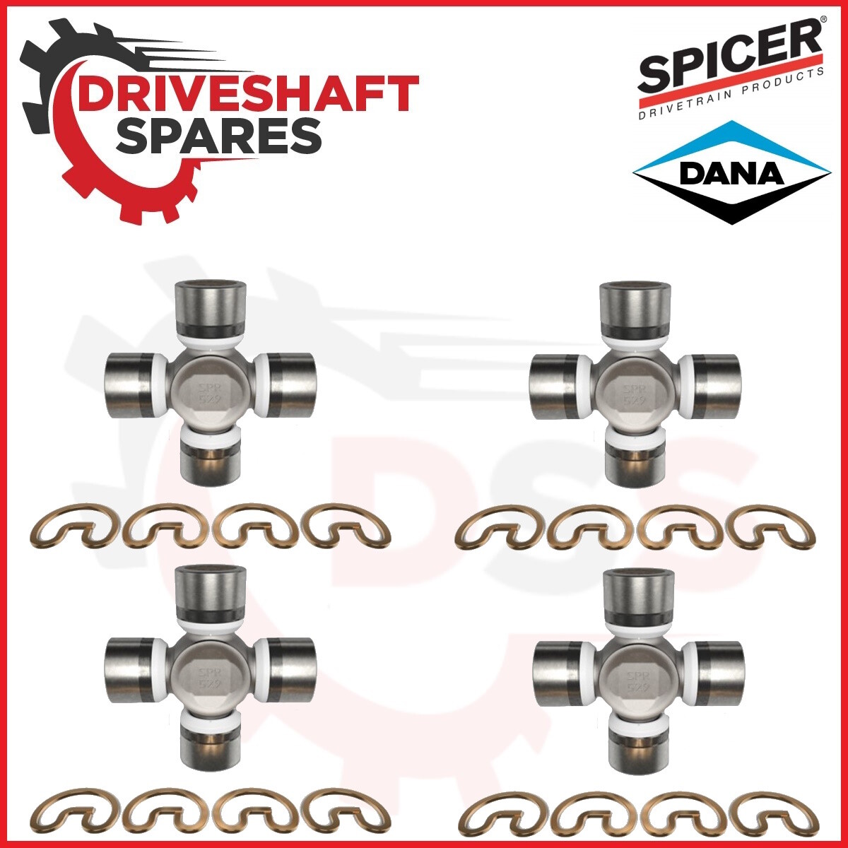U Joint Replacement Kit Jeep YJ Front and Rear 4X4 Driveshaft Spicer Life 1310X - Image 2