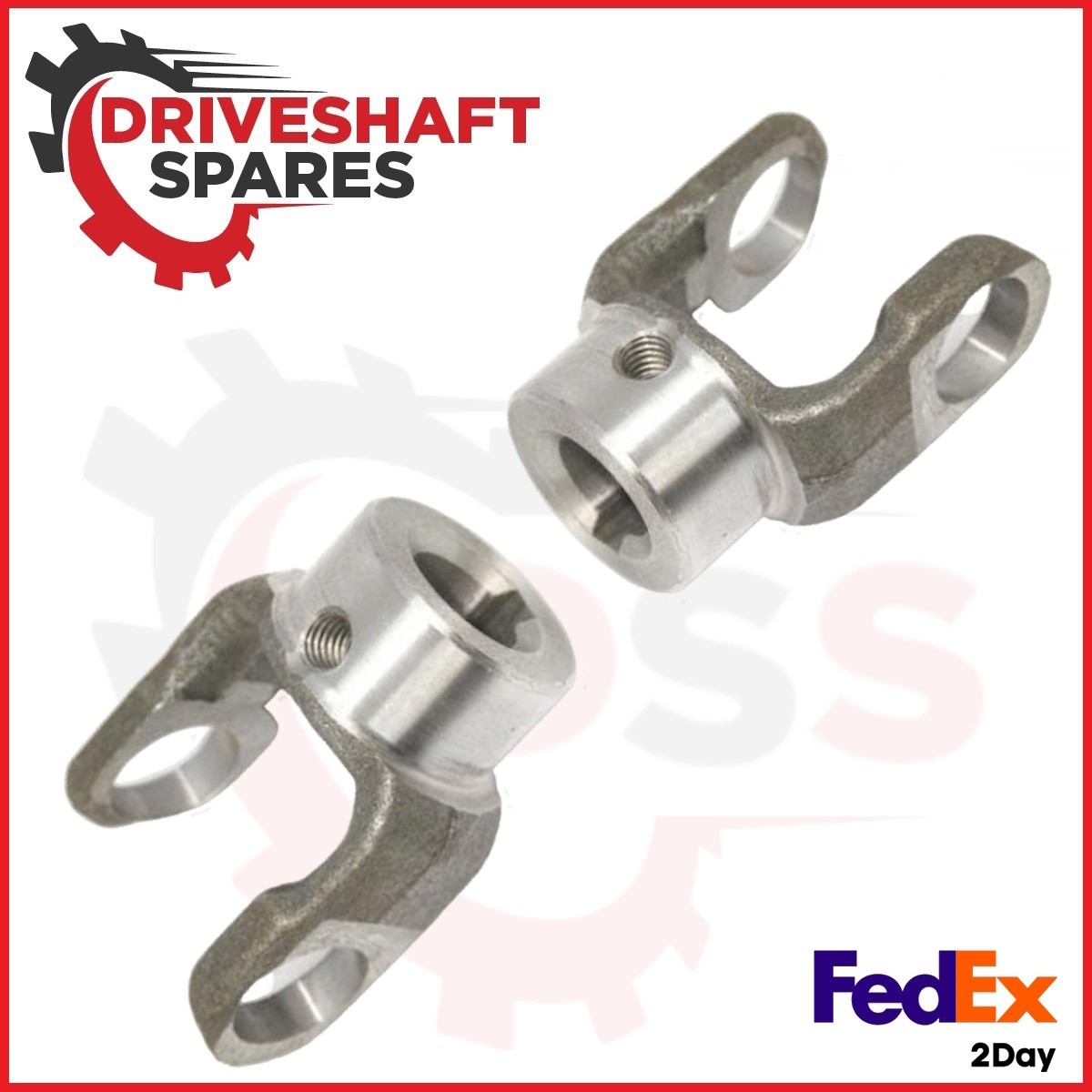 U-Joint Assembly 5-170X + 2X 10-4-43 1000 Series Yokes Ø0.812 "x 0.25 Keyway. - Image 2