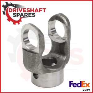 10-4-443, End Yoke - Round Bore 1000 Series, 1.000 Bore, 0.375 drilled thru hub.