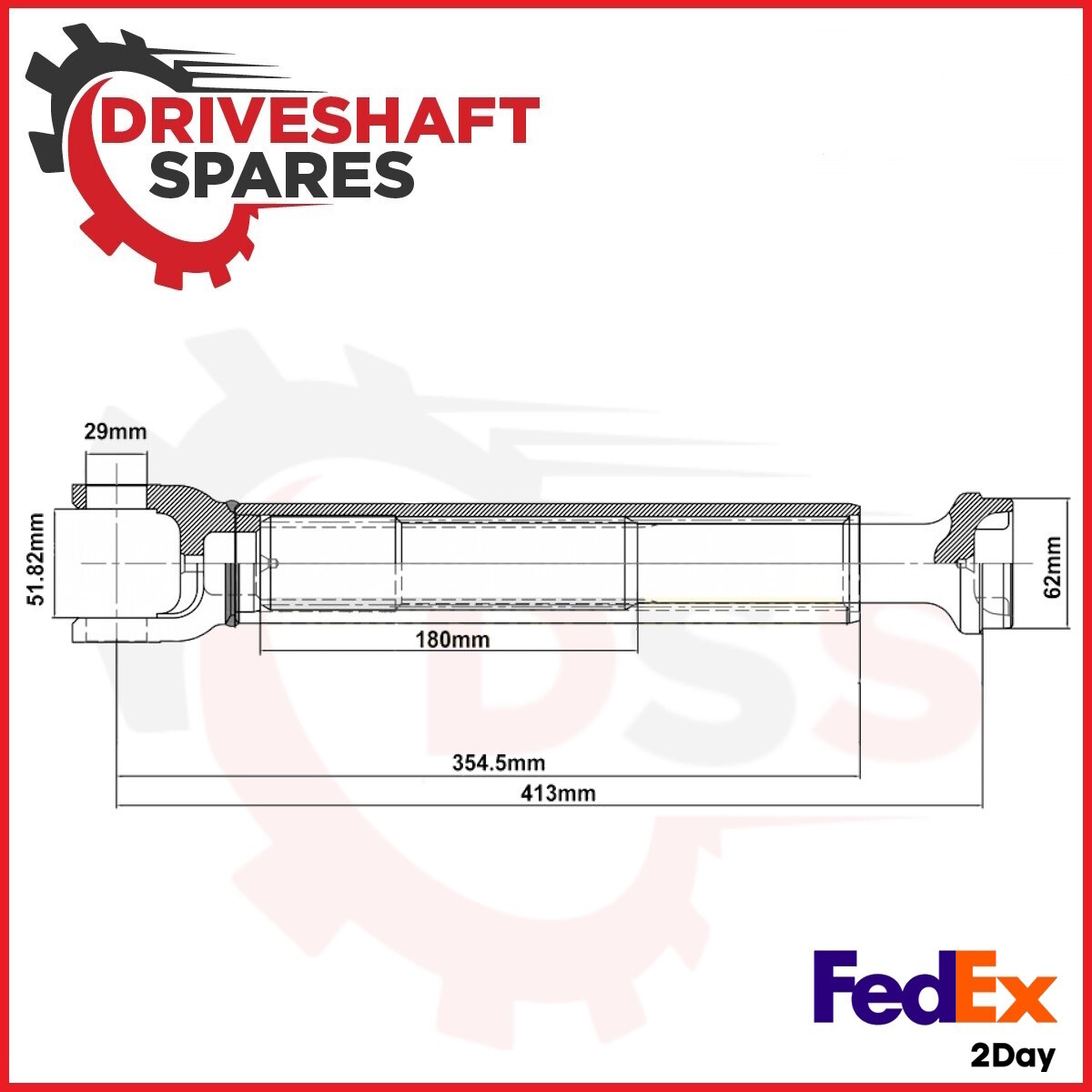 SJTHXL Heavy Duty Extended Length Toyota Slip Joint 16 1/4 (1.142 x 2.047 I/C) - Image 5