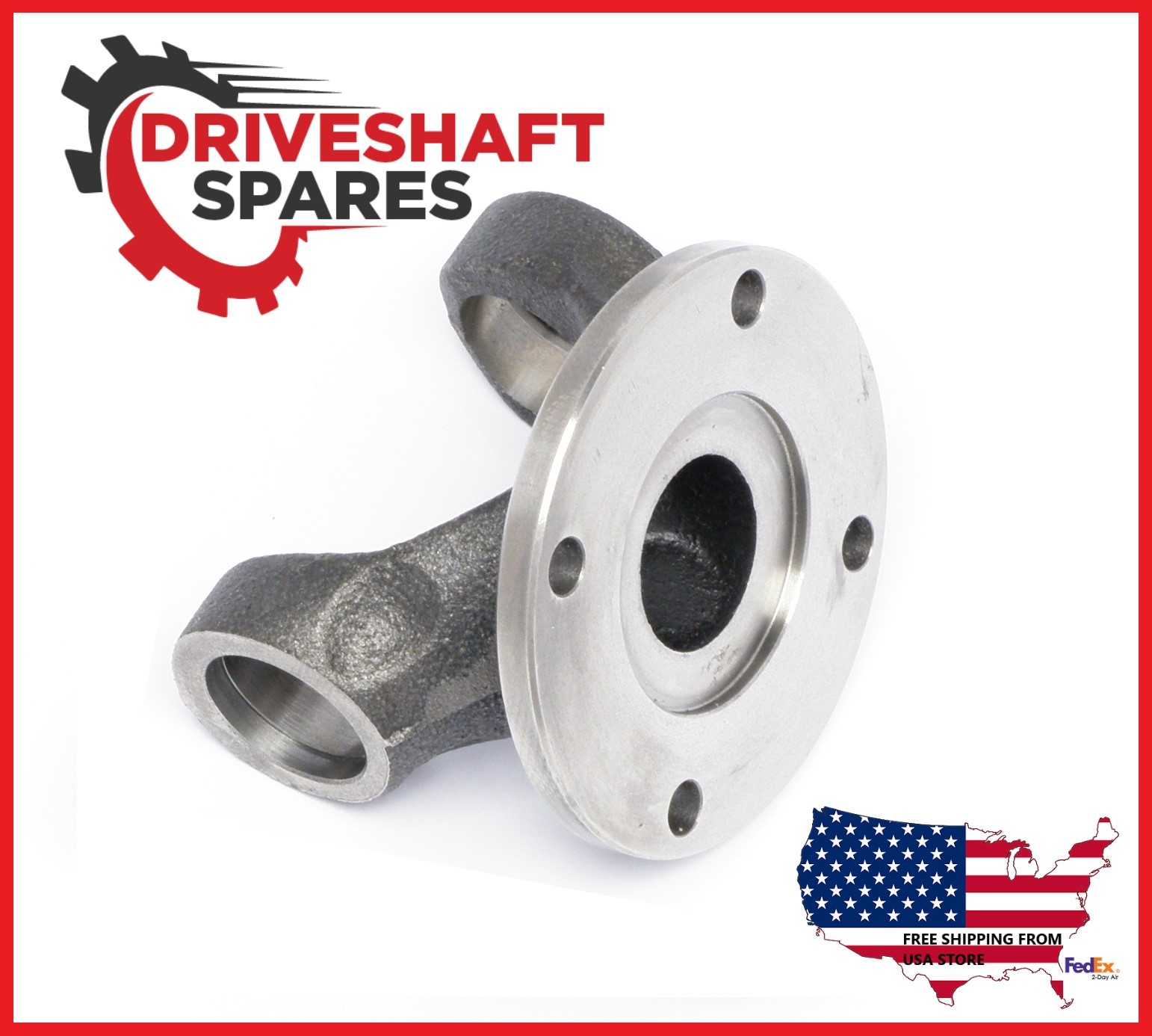 2-2-1329 Flange Yoke 4 hole Female Pilot + 5-153X U-Joint 1310 Series. - Image 2