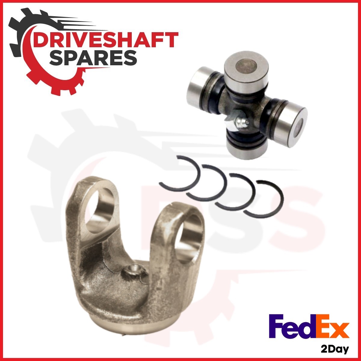 Toyota Weld Yoke (37311-35021) + GUT21(5-1510X), Toyota Greaseable U-Joint.