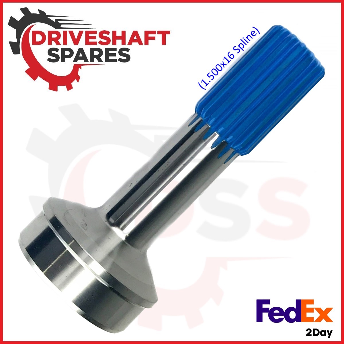 3-40-1101, Spline Stub Tube Shaft 1.500x16 spline, 3.000 X .083 Tube.