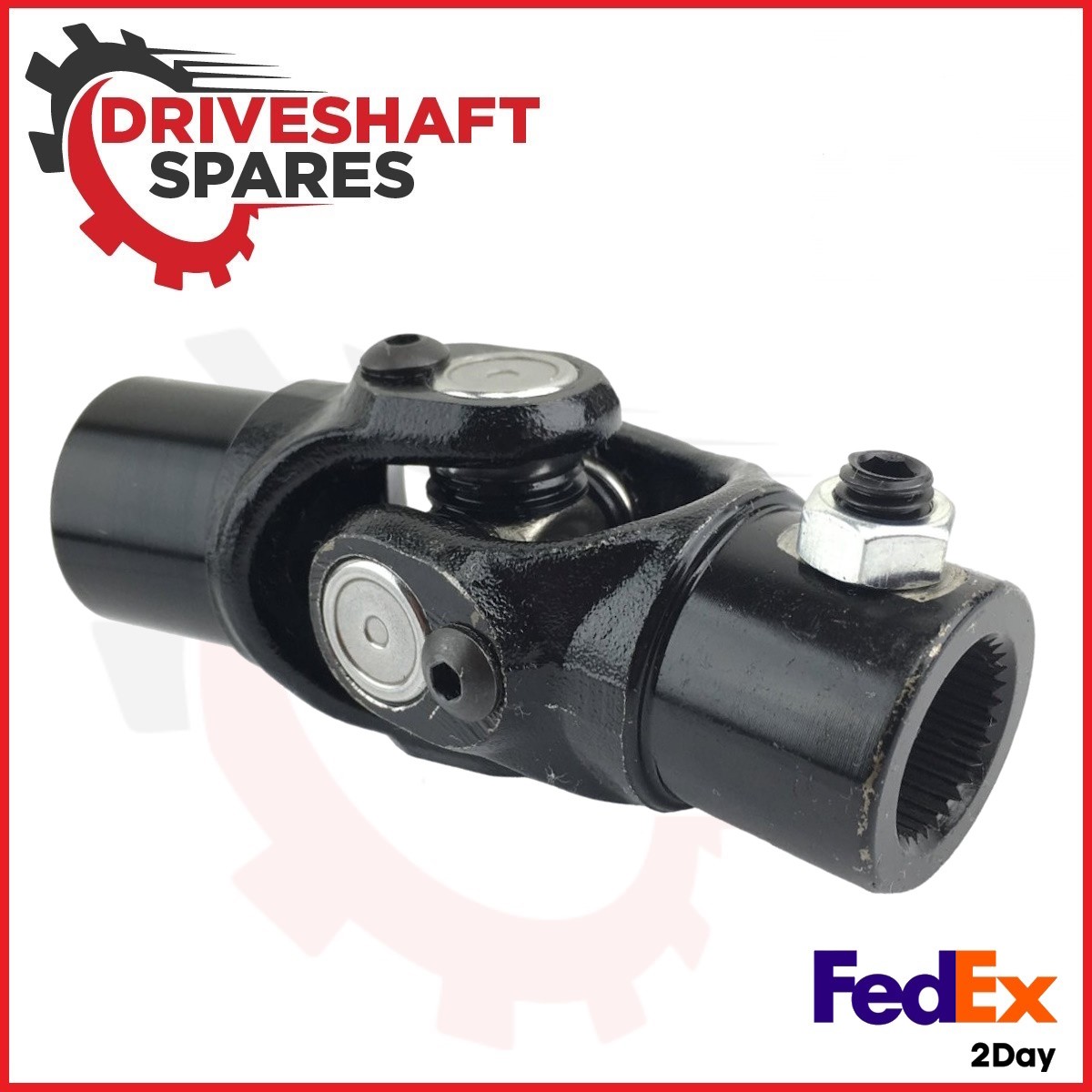 ST003, Universal Steering Shaft U-Joint 3/4" Weld on & 3/4 30 Spline