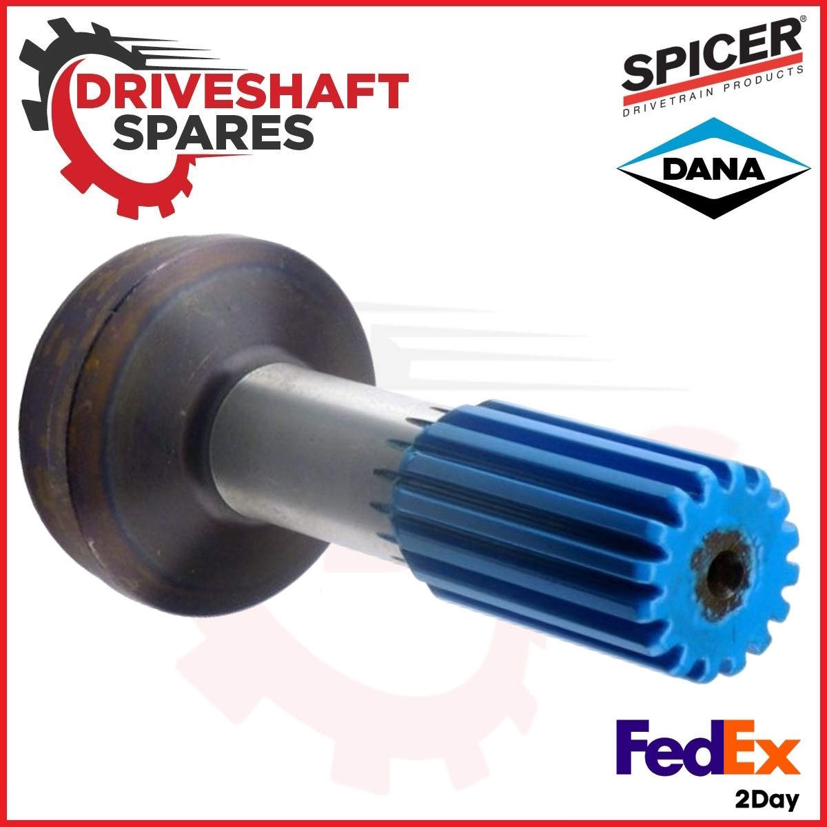 4-40-761 SPICER Spline Stub Tube Shaft 1.750x16 spline, 3.500 X .095 Tube. - Image 2